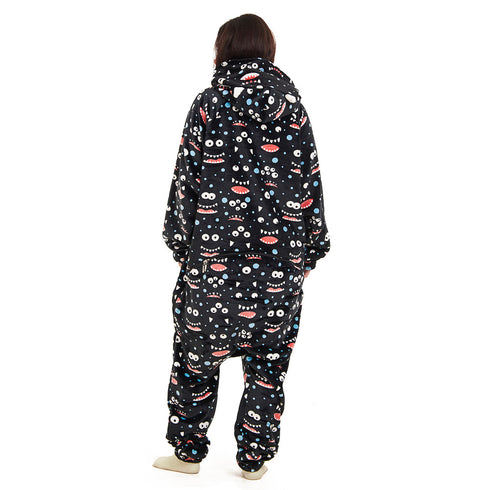 Snuggs Blanket Onesie Black monster